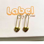 Heart long Studs