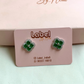 silver flower studs