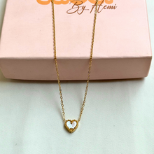 Heart reversible necklce