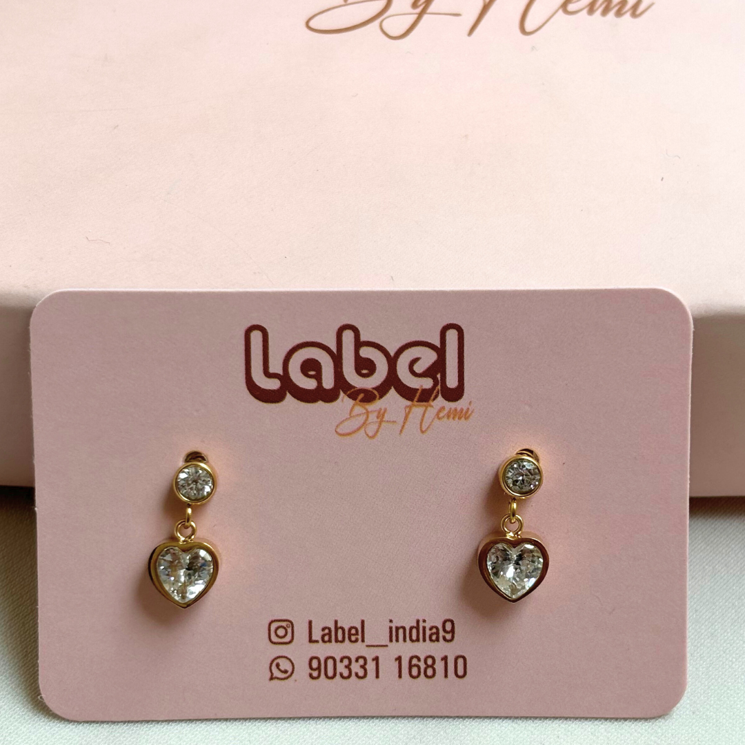 Heart STone Earrings
