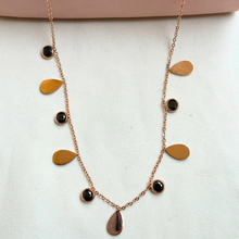 Leaves blackstone necklace