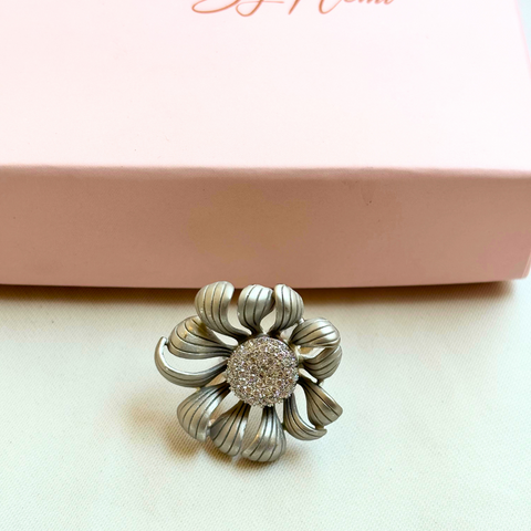 flower Silver Ring