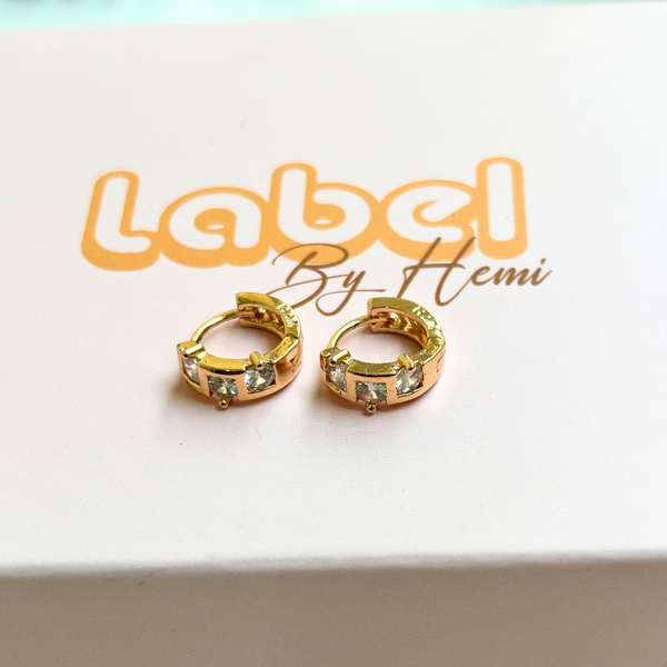 Three stone Hoops