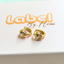 Heart stone Hoops