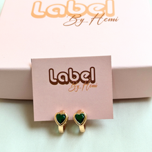 Heart stone Hoops