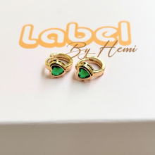 Heart stone Hoops