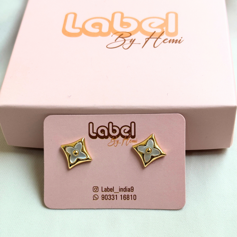 Mop Square Earrings