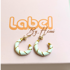White enamel Earrings