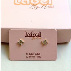 4 petal Stone Studs