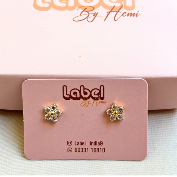 5 petal Stone Studs