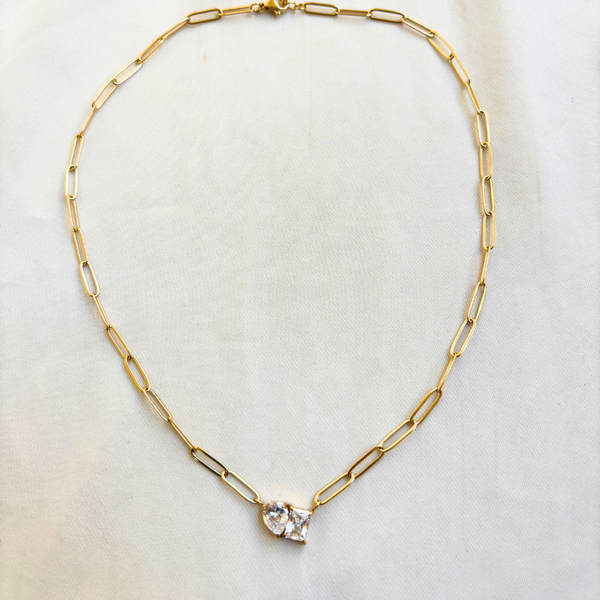 Two Stone link Necklace