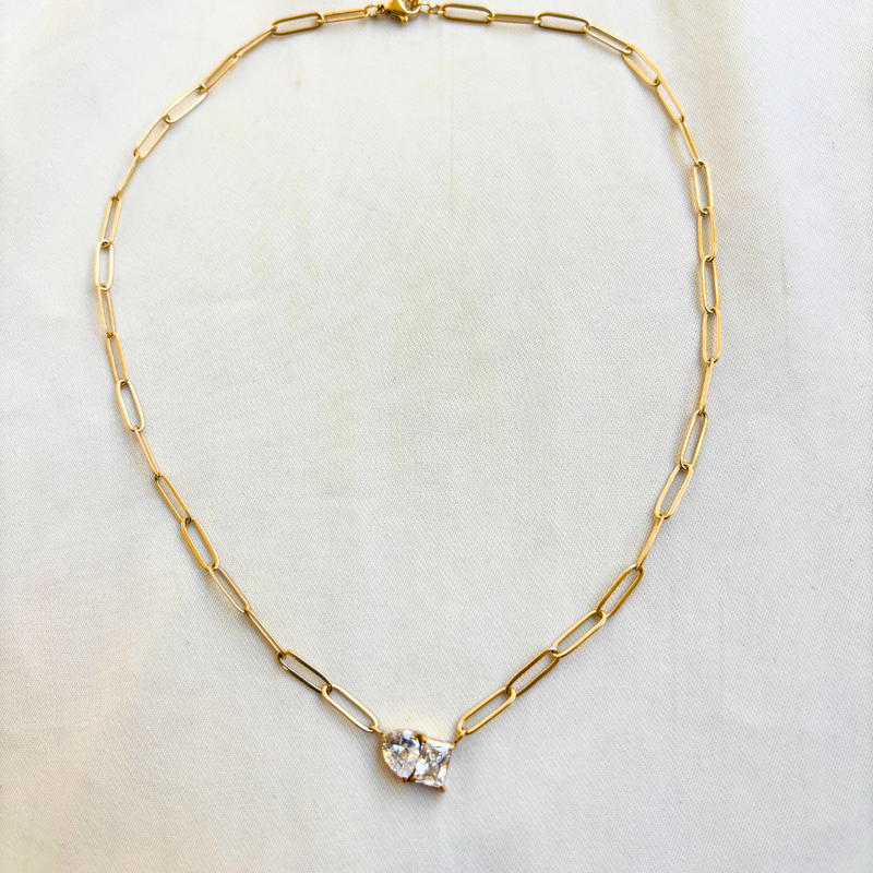 Two Stone link Necklace