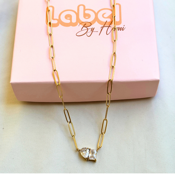 Two Stone link Necklace