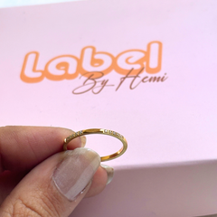 Plain and Stone Ring