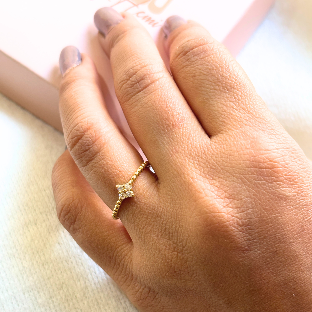 Adjustable Flower Ring