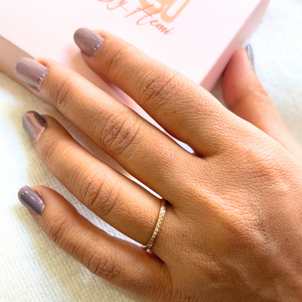 Slim Stone Ring