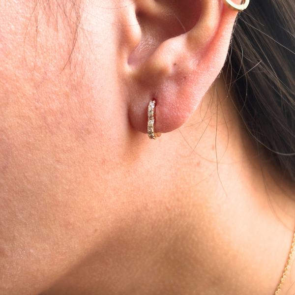 Clover Stone Hoops
