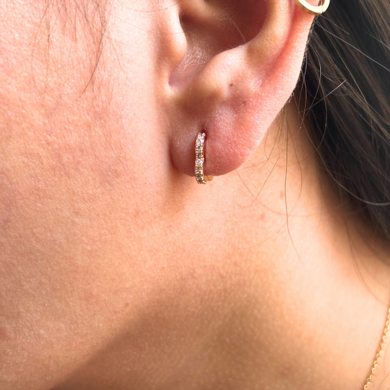 Clover Stone Hoops