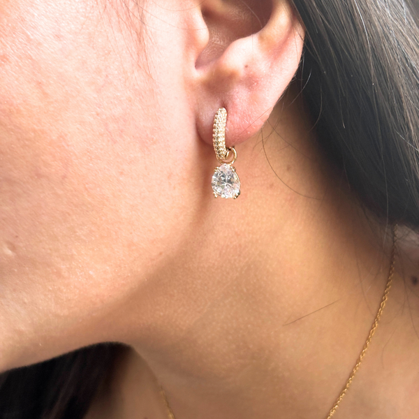 Almond hang Hoops
