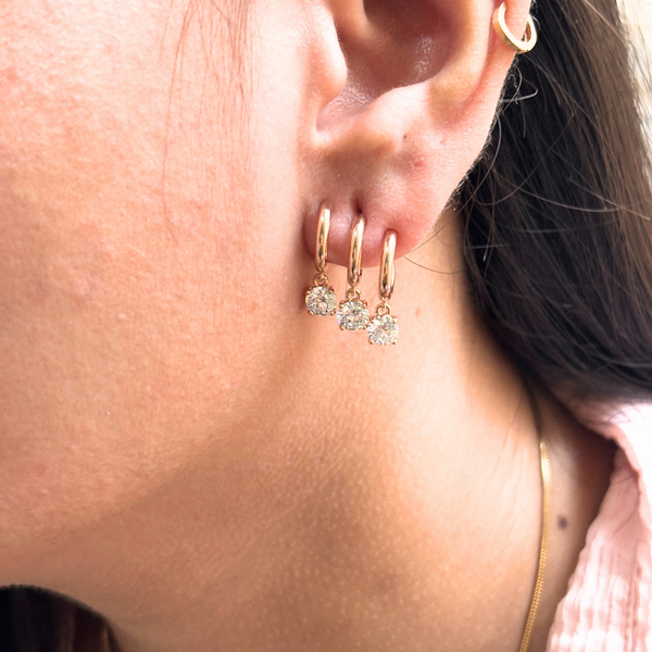 Triple Stone Studs