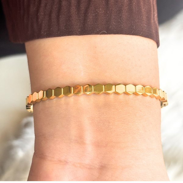 Plain Hexagon Bracelet