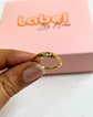 Oval stone slim Ring