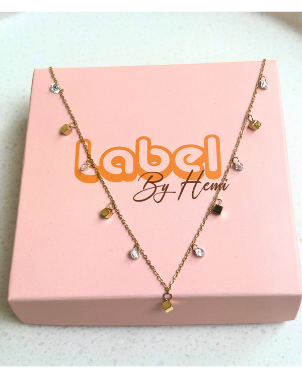Cube stone Necklace