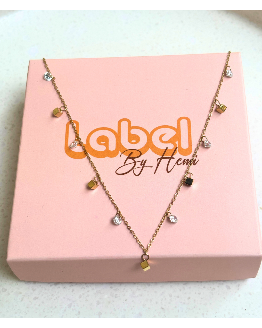 Cube stone Necklace
