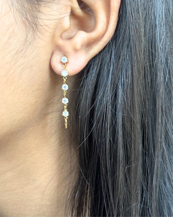 Stone chain Earrings