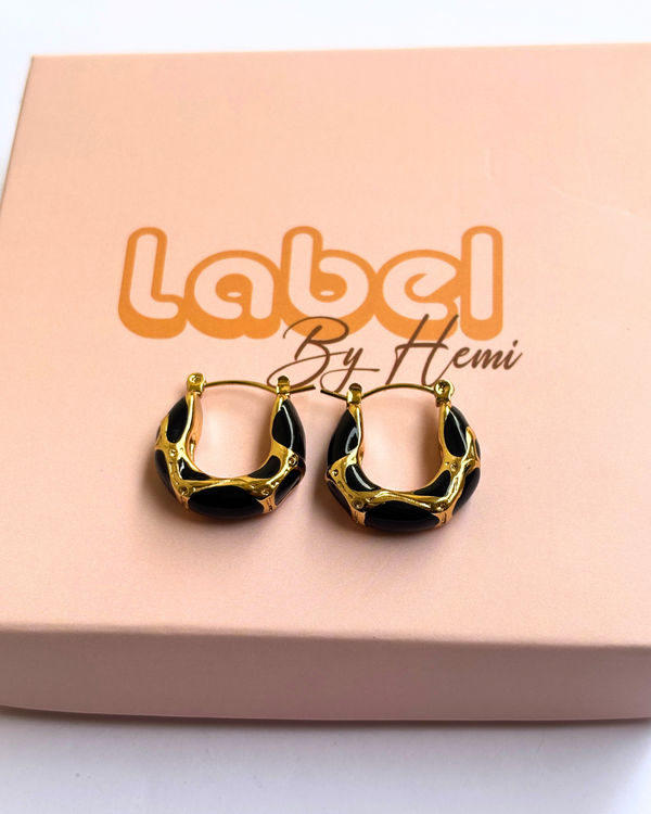 Enamel kiya hoops