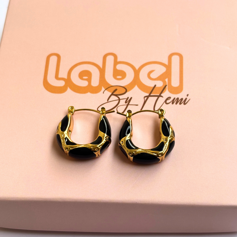 Enamel kiya hoops