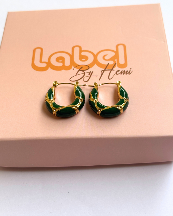 Enamel kiya hoops