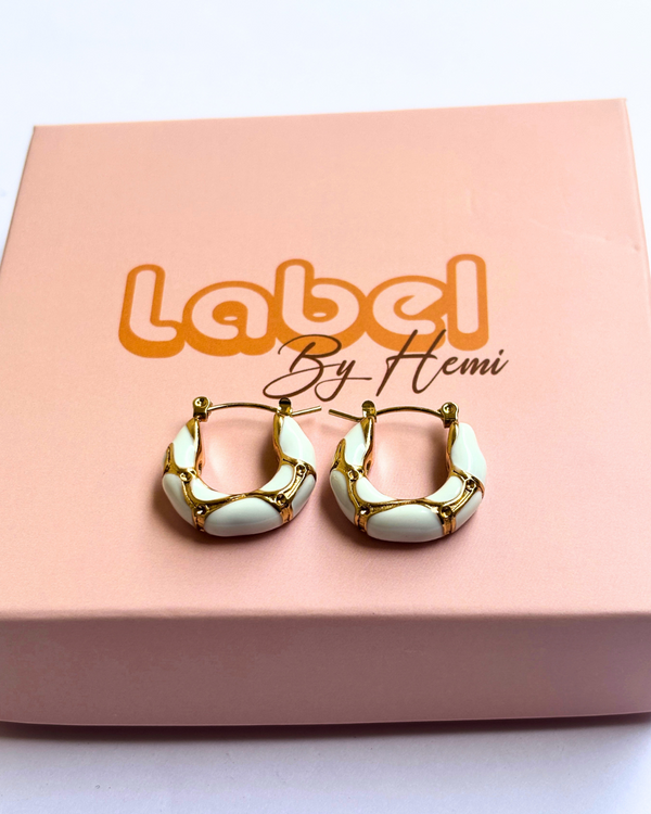 Enamel kiya hoops