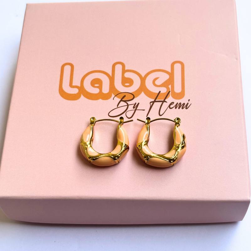 Enamel kiya hoops