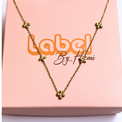 Flower charm necklace