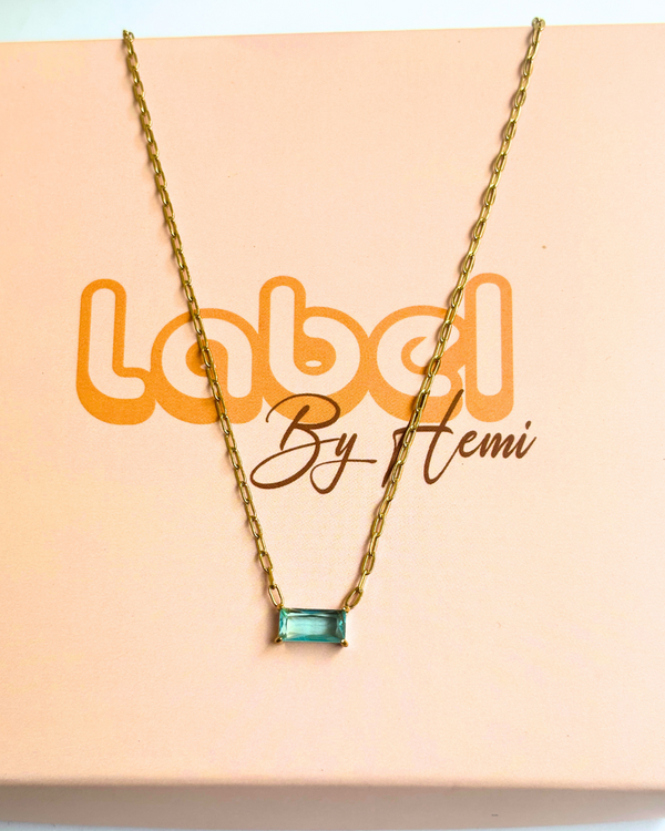 Blue wish necklace