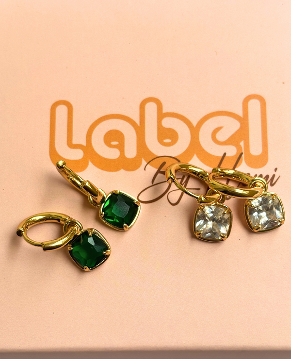 Square stone Hoops