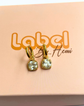 Square stone Hoops
