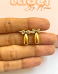 Bow drop earrings