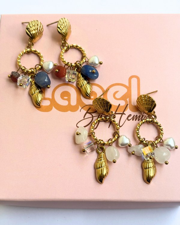 Shell stones earrings