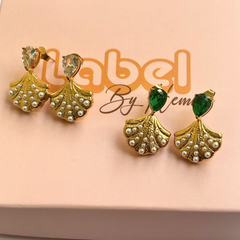 Shell pearls earrings