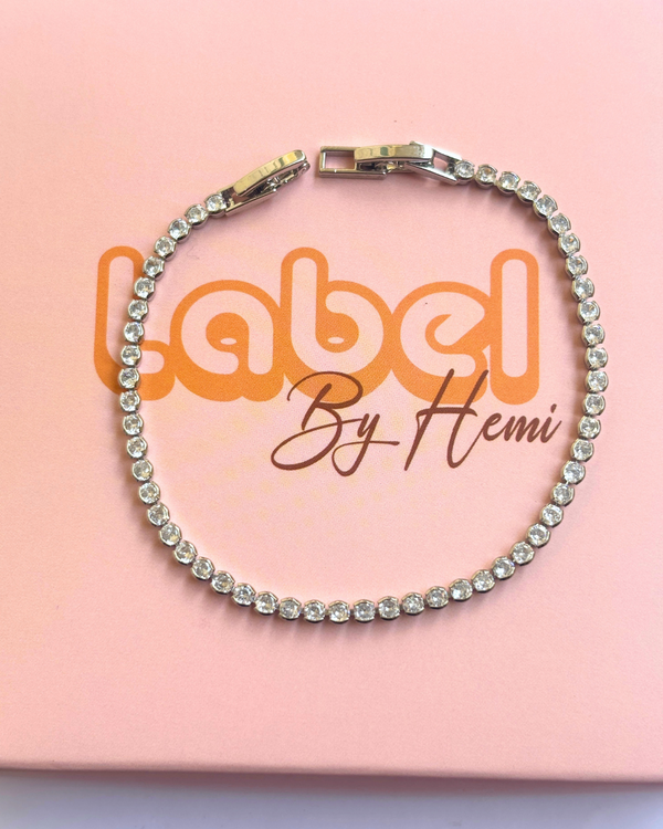 Silver tennis bracelet