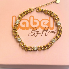 Soliatire link bracelet