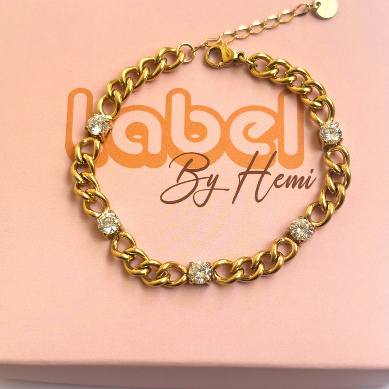 Soliatire link bracelet