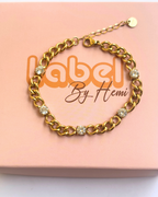 Soliatire link bracelet