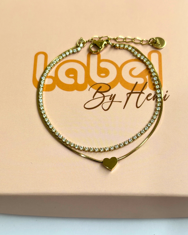Heart tennis bracelet