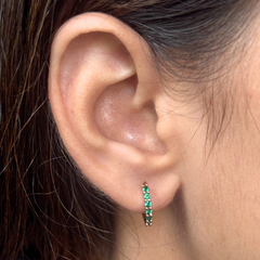 Green slim hoops