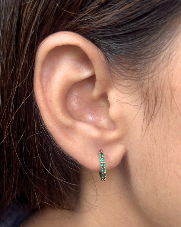 Green slim hoops