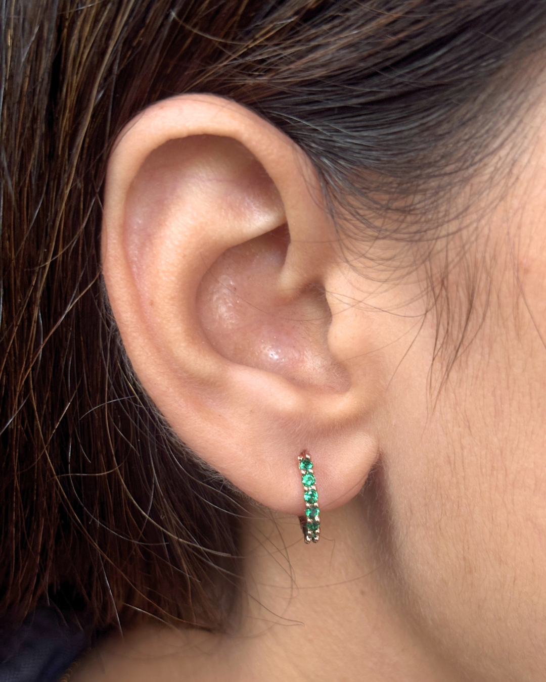 Green slim hoops