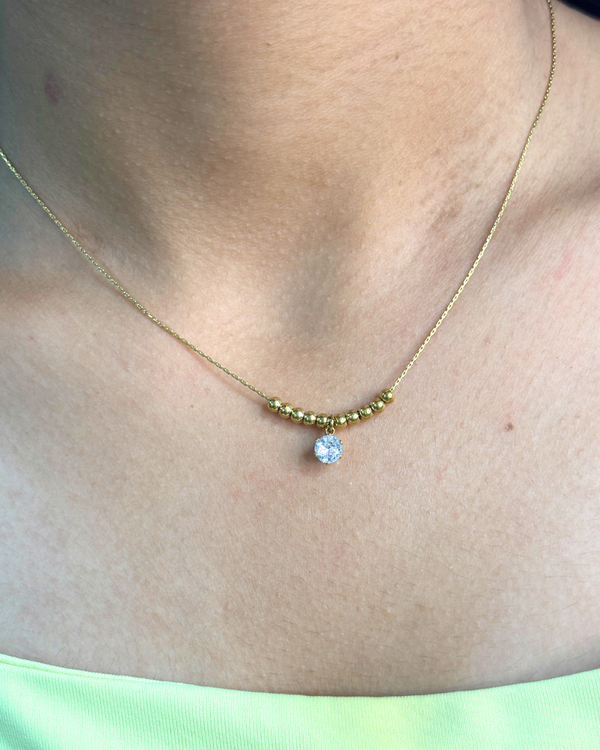 stone ball  Necklace